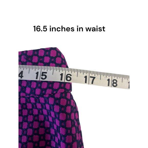 Banana Republic Womens Fuchsia Geometric Pencil Skirt Size 8 Polyester & Acetate - Picture 3 of 7
